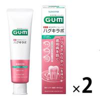 歯磨き粉 ガム ハグキラボ デンタルペースト メディカルハーブミント 85g 1セット（2本）サンスター GUM 歯周病 高濃度フッ素配合