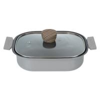 【アウトレット】和平フレイズ クックタブ 1台5役 深型 卓上 両手鍋 テーブルポット18×23cm(グレー) RB-2861 1個