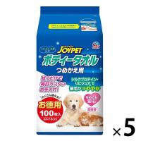 ボディータオル ペット用 詰め替え 国産 100枚入 5個 ジョイペット