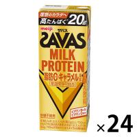 SAVAS（（ザバス）MILK PROTEIN 脂肪０ キャラメル風味  1セット（1本（200ml）×24）  明治　プロテインドリンク