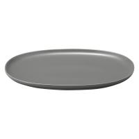 無印良品 日常の器 オーバルプレート 大 グレー 約30×21.5cm 良品計画