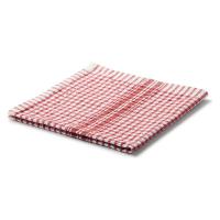 無印良品 インド綿 マルチクロス ランダムチェック オフ白×赤 約50×50cm 良品計画