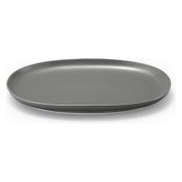 無印良品 日常の器 オーバルプレート 小 グレー 約24×17cm 良品計画