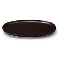 無印良品 日常の器 オーバルプレート 大 ダークブラウン 約30×21.5cm 良品計画