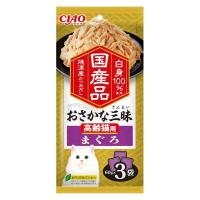 いなば CIAO チャオ おさかな三昧 高齢猫用 まぐろ 国産（60g×3袋）1袋 キャットフード パウチ