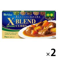 クロスブレンドカレー 中辛 140g 8皿分 2個 ハウス食品 カレールゥ スパイス 旨み