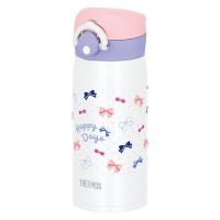 サーモス 水筒 真空断熱ケータイマグ 350ml リボンホワイト JNR-353G RWH 1個