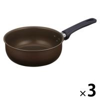 サーモス フライパン 炒め鍋 深型 20cm ガス火専用 KFL-020D DBW 1セット（3個）