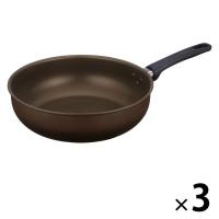 サーモス フライパン 炒め鍋 深型 28cm ガス火専用 KFL-028D DBW 1セット（3個）
