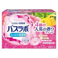 HERSバスラボ しっとり保湿 うるおい炭酸湯 4種の人気の香りアソート 1箱（12錠入）発泡入浴剤 白元アース