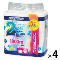 トイレットペーパー 18ロール バルプ 花の香り シングル 100m エルモアピコ 2倍巻 1セット（18巻入×4）カミ商事