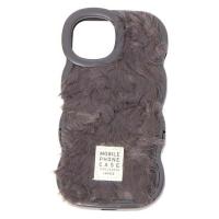 ふわふわウェーブスタンドiPhoneケースiPhone13/14 チャコール LAKOLE/ラコレ