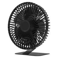 TOPLAND 14cm DCコンパクトファン 2電源対応 USB パワフル風量 スチール台座 SFーDK38 BK 1台