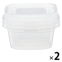 無印良品 蓋をしたままレンジで使えるフードコンテナ 正方形270mL 1セット（6個：3個入×2） 良品計画