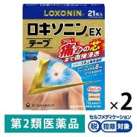 ロキソニンEXテープ 21枚 2箱セット 第一三共ヘルスケア ★控除★ 貼り薬 痛み止め ロキソプロフェン 肩・背中・腰のつらい痛み【第2類医薬品】