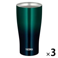 サーモス 真空断熱タンブラー 600ml グリーングラデーション JDE-602LTD GR-G 1セット(3個)