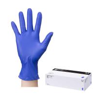 【使いきりニトリル手袋】 帝人フロンティア 「現場のチカラ」 ニトリル手袋極薄手 粉無 ディープブルー M 1箱（200枚入）  オリジナル