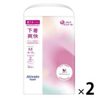 アテント 大人用おむつ 超うすパンツ下着爽快エレガントピンクベージュ  2回 Mサイズ 48枚:（2パック×24枚入）エリエール 大王製紙