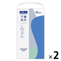 大人用　紙おむつ アテント うす型パンツ　下着気分 シンプルホワイト L 1セット （44枚：22枚入×2パック） 大王製紙