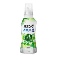 ハミング消臭実感 リフレッシュグリーンの香り 本体 510ｍl 1個 柔軟剤 花王 抗菌バリア 部屋干し 夜干し