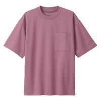 【SALE】 【メンズ】無印良品 涼感UVカットワイド半袖Tシャツ 紳士 L スモーキーピンク 良品計画