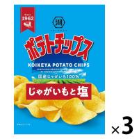 ポテトチップス じゃがいもと塩 3袋 湖池屋 スナック菓子 おつまみ