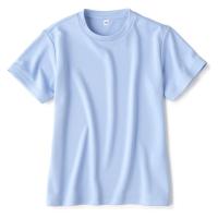 【SALE】 無印良品 UVカット 乾きやすいクルーネック半袖Tシャツ キッズ 140 ライトブルー 良品計画