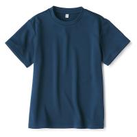 【SALE】 無印良品 UVカット 乾きやすいクルーネック半袖Tシャツ キッズ 120 ネイビー 良品計画