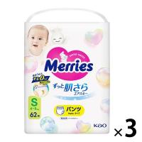 メリーズ おむつ パンツ S（4〜8kg）1セット（62枚入×3パック）ずっと肌さらエアスルー 花王