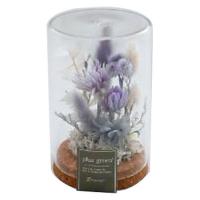 【数量限定・母の日ギフト】 ドライフラワー コルクボトル 直径7.5cm×高さ12cm パープル 1個 アプラス