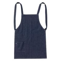 【数量限定・母の日ギフト】 3秒で着られる 前掛けエプロン ちょいエプ デニム地 1枚 ウェーブ