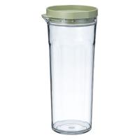 HARIO（ハリオ）割れにくい 冷水筒 フリーザーポット JUSIO 1100ml スモーキーグリーン 日本製 熱湯・食洗機対応 1個