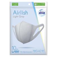 超快適 Airlish（エアリッシュ） ライトグレー 立体型 大きめサイズ 1袋（10枚入）ユニ・チャーム 日本製