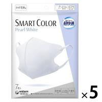 超快適マスク SMART COLOR（スマート カラー） パールホワイト ふつう 1セット（7枚×5袋） ユニ・チャーム