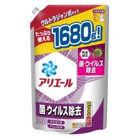 【ワゴンセール】【数量限定】アリエール ジェル 菌・ウイルス除去 詰め替え ウルトラジャンボ 1680g 1個 洗濯洗剤 P＆G