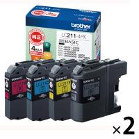 ブラザー（brother） 純正インクカートリッジ LC211-4PK 標準 1セット（4色入×2パック）