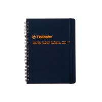 ロルバーン ポケット付メモ L B6相当 ダークブルー 青 5mm方眼 リングノート デルフォニックス（Rollbahn）