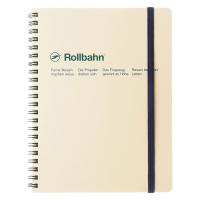 ロルバーン ポケット付メモ A5 クリーム 5mm方眼 リングノート デルフォニックス（Rollbahn）
