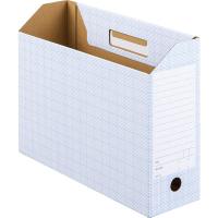 アスクル　ボックスファイル　A4ヨコ　ダンボール製　ブルー　青　50冊  オリジナル