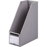 ボックスファイル組み立て式　A4タテ　10冊　PP製　グレー　セリオ