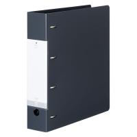 リヒトラブ リクエスト D型リングファイル 4穴 A4タテ 背幅64mm 黒 G1280-24 1箱(10冊入)