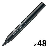 アスクル ホワイトボードマーカー 中字丸芯 黒 1セット（48本：12本入×4箱）  オリジナル