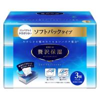 ティッシュペーパー 130組（3個入）エリエール 贅沢保湿ローションティシュー ソフトパック 1パック 大王製紙