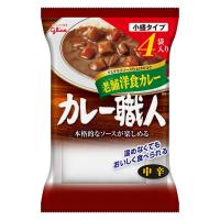 【ワゴンセール】江崎グリコ カレー職人 小盛サイズ4食パック 老舗洋食カレー中辛 1個（わけあり品）
