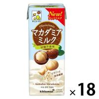 【ワゴンセール】キッコーマン マカダミアミルク 砂糖不使用 200ml 1箱（18本入）（わけあり品）