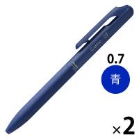 ぺんてる Calme（カルム） 油性ボールペン 0.7mm ブルー軸 青 2本 BXA107C-C