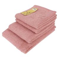 【数量限定・新生活お得セット】 タオル ピンク 4枚セット（バスタオル1枚+コンパクトバスタオル1枚+フェイスタオル2枚） 林