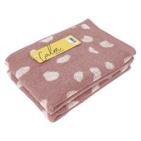 コンパクトバスタオル 約50×100cm カームアニマル ピンク 1セット（2枚入） 林