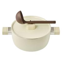 Dr.HOWS（ドクターハウス）ルミ 両手鍋 18cm 直火・IH対応 アイボリー 1個 【日本正規販売品】