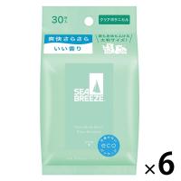 シーブリーズ フェイス＆ボディシート クリアボタニカル 30枚 6個 ファイントゥデイ 汗拭きシート 汗ふきシート